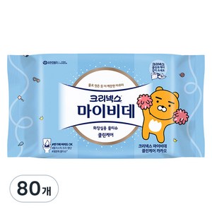 마이비데 클린케어 카카오 화장실용 물티슈 휴대형, 40매, 80개