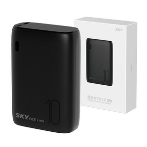 스카이 필 X11 미니 10000mAh 초소형 고속 유선 보조배터리 C타입, SKY-X11PD, 블랙