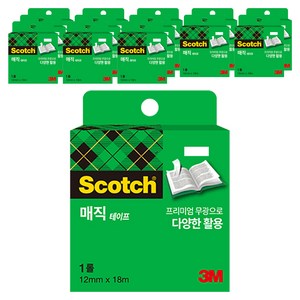 스카치 매직 테이프 리필 12mm x 18m, 혼합 색상, 14개