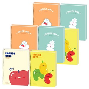 포포팬시 맬렁이 영어노트, 혼합색상, 16개