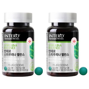 인테로 스피루리나 밸런스 104.4g, 180정, 2개