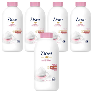 도브 포밍 핸드워시 피치 앤드 릴리 리필, 430ml, 5개