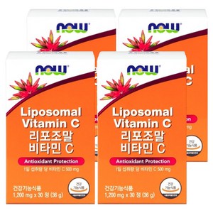 나우푸드 리포조말 비타민C 30p, 36g, 4개