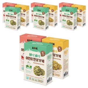 엘빈즈 바삭바삭 어린이 현미가케, 빨강마을 + 노랑마을 + 푸른마을, 4세트, 28g