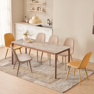 잉글랜더 캐츠 통세라믹 원목 식탁 6인용 1800 + 의자6p 세트 방문설치, 그레이(식탁), 그레이4p(의자), 옐로우2p(의자), 일반의자 6