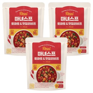 한끼통살 실온 마녀스프 토마토 & 핫칠리비프, 3개, 300g