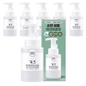 해피바스 피에이치4.5 약산성 쑥버블 여성청결제, 300ml, 6개