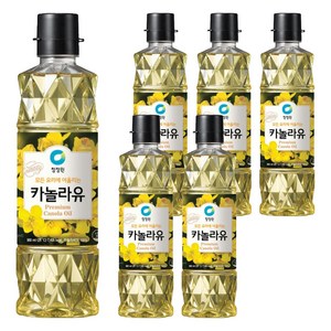 청정원 카놀라유, 900ml, 6개