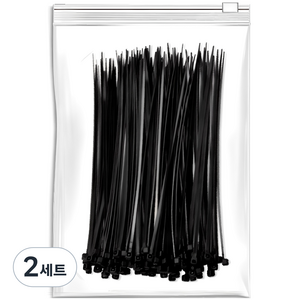 엔더 플렉시블 케이블 타이, 2세트, 블랙
