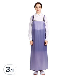웰프런 메쉬 방수앞치마 H형 대, 퍼플, 3개