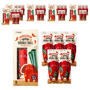kokiri 와우 더블롤 김스낵 핫스파이시맛 5p, 25g, 6개
