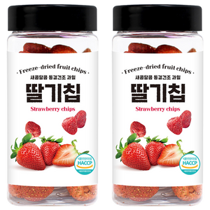 미다몰 HACCP 동결건조 딸기칩, 2개, 55g