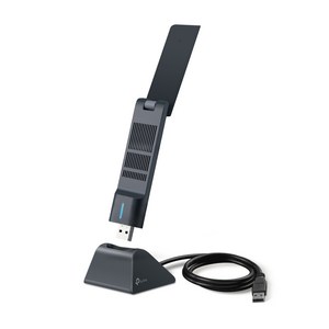 티피링크 AXE5400 하이 게인 Wi-Fi 6E USB 어댑터 무선 랜카드, Archer TXE70UH, 1개