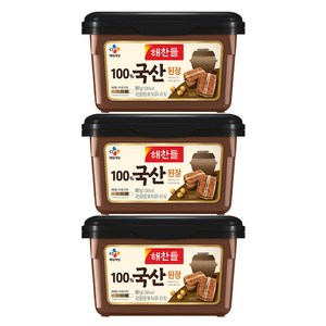 해찬들 100% 국산된장, 900g, 3개