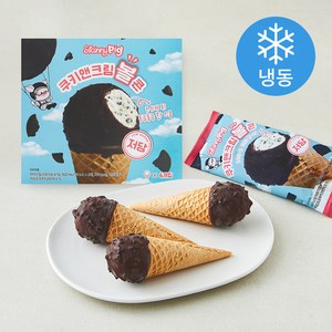 스키니피그 저당 쿠키앤크림 볼탑콘 (냉동), 1개, 4개입, 130ml