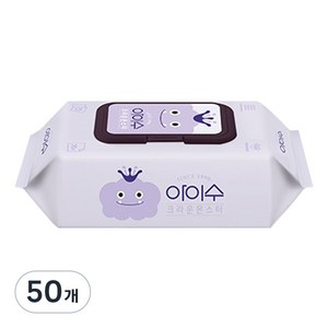 아이수 저자극 크라운 몬스터 캡형 물티슈, 75g, 70매, 50개