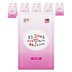 해피데이 방석형 오늘 그대를 따뜻하게 해드리리라 핫팩 400g, 10개