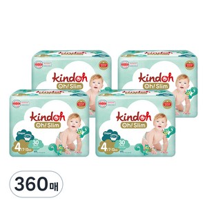 킨도 프리미엄 오슬림 밴드형 기저귀, 4단계, 360매