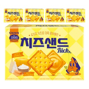 크라운 치즈샌드 리치, 180g, 5개