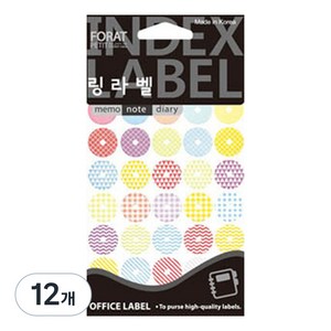 쁘띠팬시 링라벨 20-601A, 8개입, 12개
