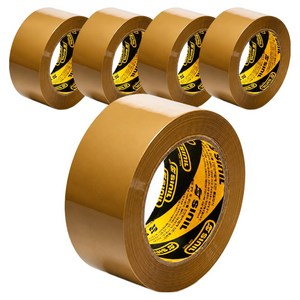 신일테이프 박스테이프 두께 57mic x 폭 48mm x 길이 40m, 황색, 5개