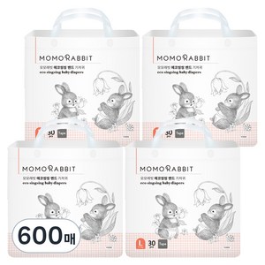 모모래빗 에코씽씽 밴드형 기저귀 아동공용, 대형(L), 600매