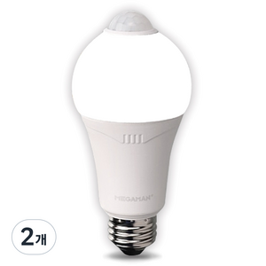 비츠온 센서 벌브 LED 10W 메가맨, 주광색, 2개