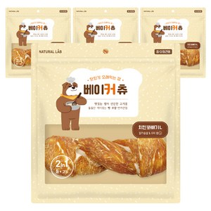 네츄럴랩 베이커 츄 강아지 간식, 치킨 꽈배기 L, 190g, 4개