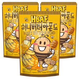 HBAF 허니버터 아몬드, 190g, 3개