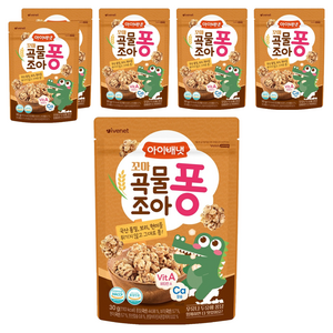아이배냇꼬마 곡물조아퐁 과자, 곡물맛, 30g, 6개