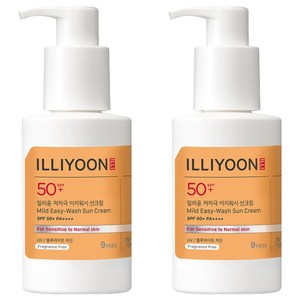 일리윤 저자극 이지워시 선크림 SPF50+ PA++++, 150ml, 2개