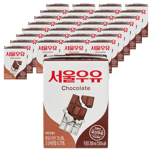 서울우유 초코 우유, 200ml, 72개