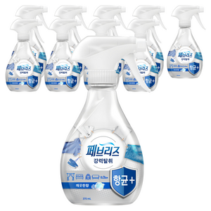 페브리즈 항균플러스 섬유탈취제 깨끗한향 본품, 370ml, 10개