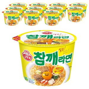 오뚜기 참깨라면 용기 110g, 12개