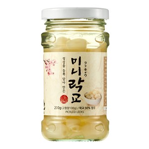 이엔푸드 미니락교 유리병, 200g, 1개