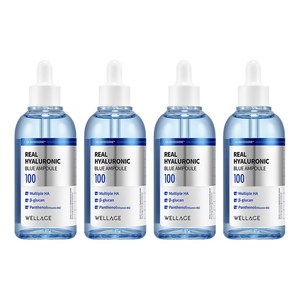 웰라쥬 리얼 히알루로닉 블루 앰플, 100ml, 4개