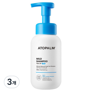 아토팜 마일드 샴푸 거품형, 3개, 300ml