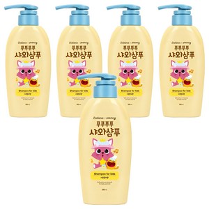 베비언스 핑크퐁 푸푸푸푸 샤와샴푸 자몽릴리향, 380ml, 5개