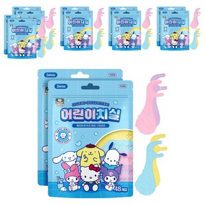 아텍스 산리오 캐릭터즈 어린이 치실, 12개, 48개입, 7.5cm