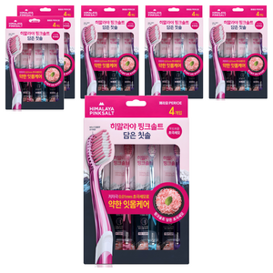 페리오 히말라야 핑크솔트 담은 칫솔 부드러운 초극세모, 4개입, 6개