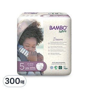 밤보네이처 밤보 드림 밴드형 기저귀 남여공용, 5단계, 300매