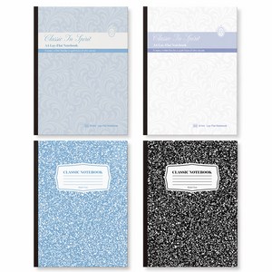 탐사 클래식 A4 잘 펴지는 무선 제본 노트 80p, 혼합색상, 4개 골드박스 특가