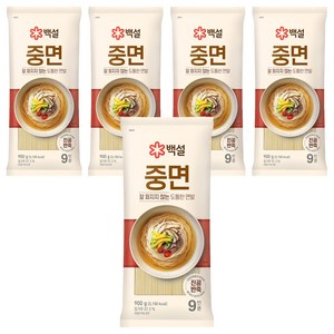 백설 중면, 900g, 5개