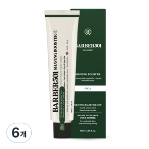 바버501 쉐이빙 부스터 면도 크림 그린, 66ml, 6개