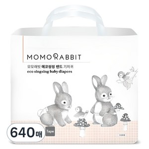 모모래빗 에코씽씽 밴드형 기저귀 아동공용, 중형(M), 640매