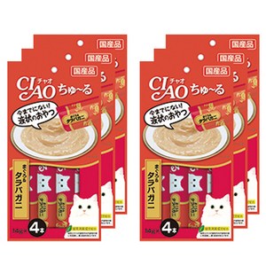 챠오츄르 고양이 짜먹는 간식, 혼합맛(참치/킹크랩), 14g, 24개