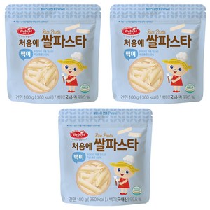 베베스트 처음에 쌀파스타 백미, 100g, 3개