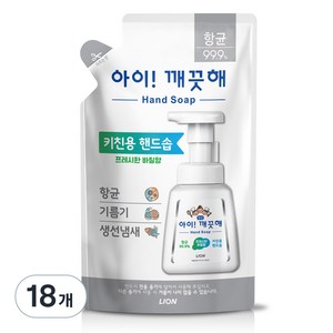 아이깨끗해 항균 키친용 핸드솝 바질향 리필, 200ml, 18개