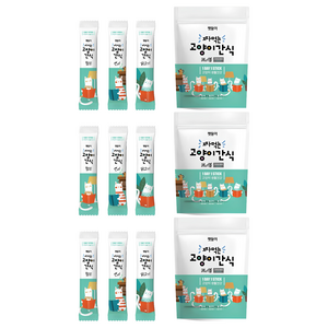 펫둥이 짜먹는 고양이 간식, 혼합맛(참치/연어/닭고기), 360g, 3개