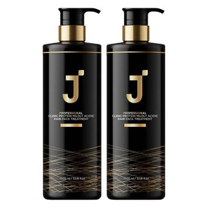 제이숲 프로페셔널 클리닉 단백질 약산성 헤어팩 트리트먼트, 1L, 2개